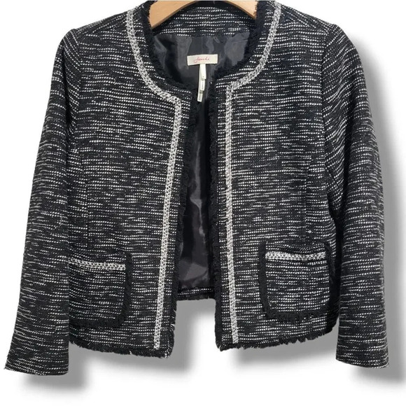 Frenchi women's frayed edges Cropped Blazer Jacket  - medium - Picture 1 of 8